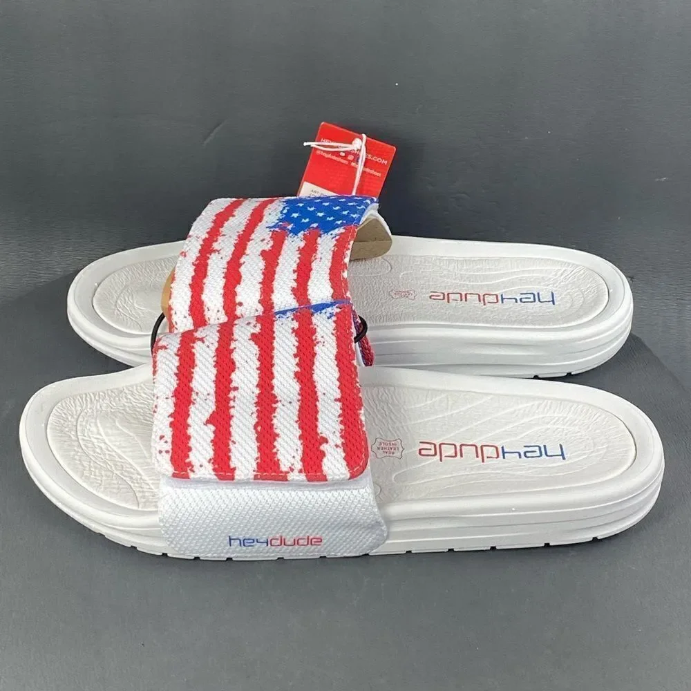 '✅ Hey Dude' Men's Phoenix Sox Slide Sandal - Flag